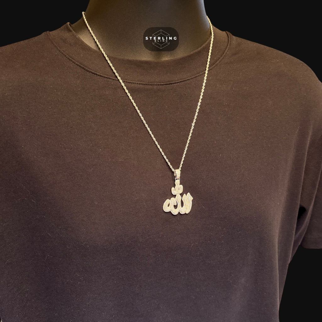 Moissanite Allah Pendant
