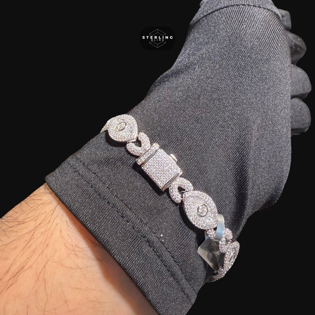 Moissanite Marquis Evil Eye Infinity Bracelet 6mm 8"