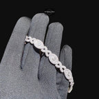 Moissanite Marquis Evil Eye Infinity Bracelet 6mm 8"