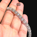 Moissanite Iced Sides Tennis Bracelet - 6.7mm 8"