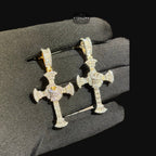 Moissanite Baguette Cross Pendant