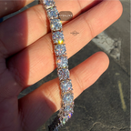 Moissanite Iced Sides Tennis Bracelet - 6.7mm 8"