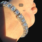 Moissanite Iced Sides Tennis Bracelet - 6.7mm 8"