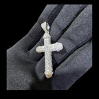 Moissanite Iced Out Cross Pendant, 925 Silver Hip Hop Cross Necklace