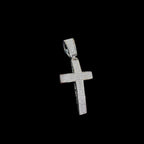 Moissanite Iced Cross Pendant + Steel Rope Chain