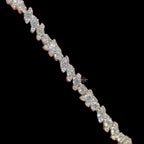 5mm Moissanite Floral Bracelet Womens