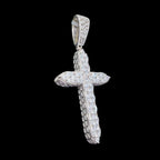 Moissanite Pear Cut Cross Pendant