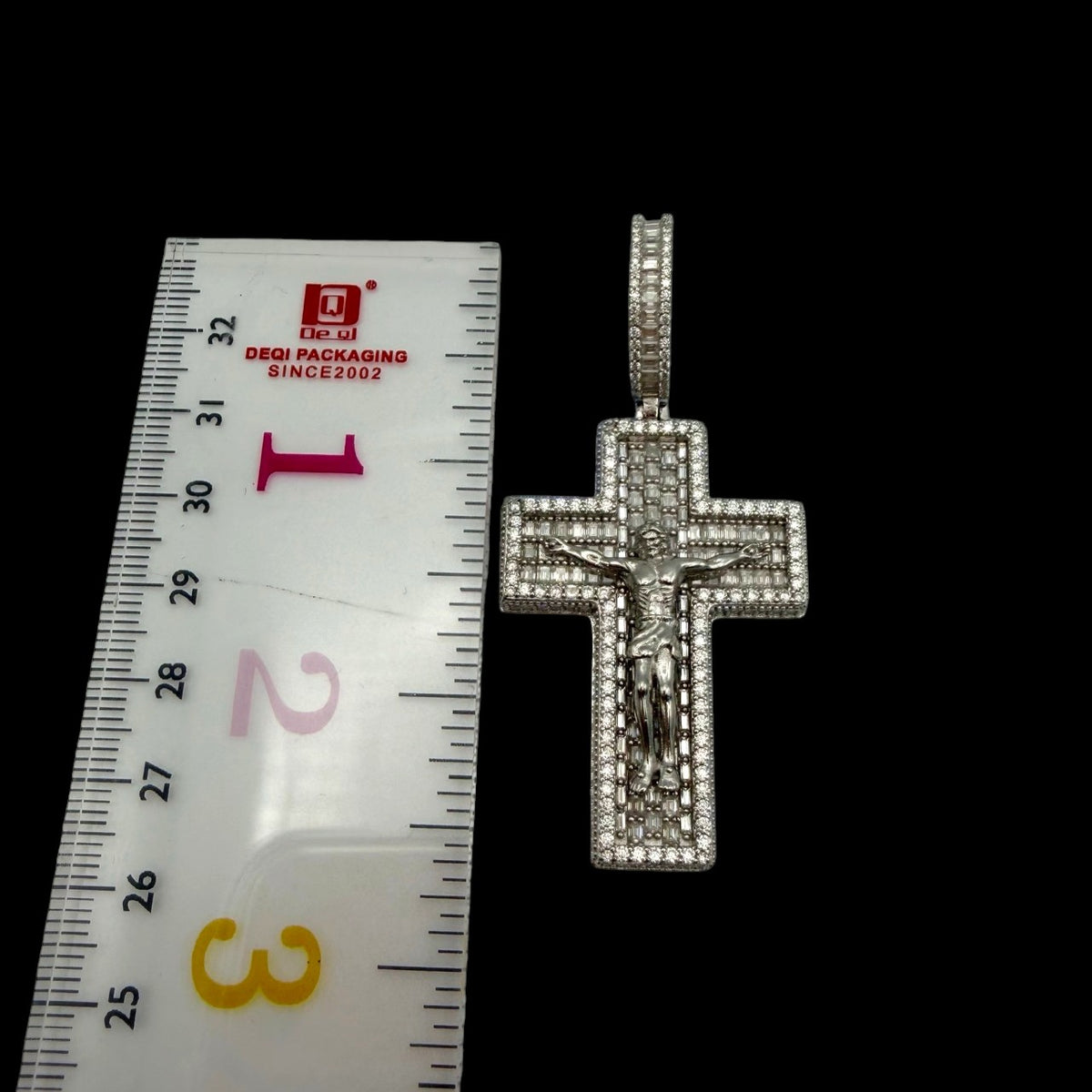 Moissanite Jesus Cross Crucifix Pendant