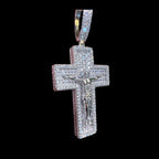 Moissanite Jesus Cross Crucifix Pendant