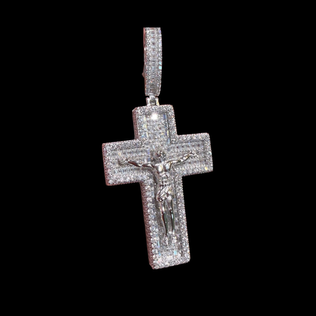 Moissanite Jesus Cross Crucifix Pendant