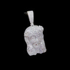 Moissanite Jesus Flower Pendant + Rope Chain