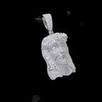 Moissanite Jesus Flower Pendant + Rope Chain
