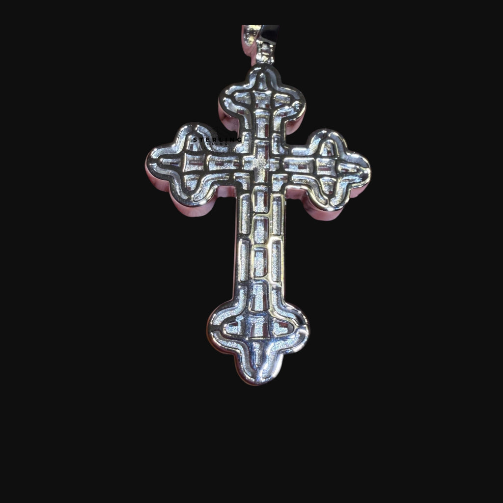 Moissanite Baguette Cross Pendant