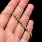 Moissanite Gold 5mm Flower Cluster Tennis Bracelet 925 Sterling Silver