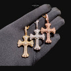 Moissanite Gothic Cross Pendant
