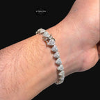 Moissanite Heart Bracelet 7mm 7"