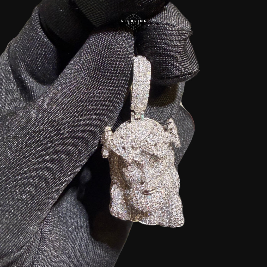 Moissanite Jesus Cross Pendant