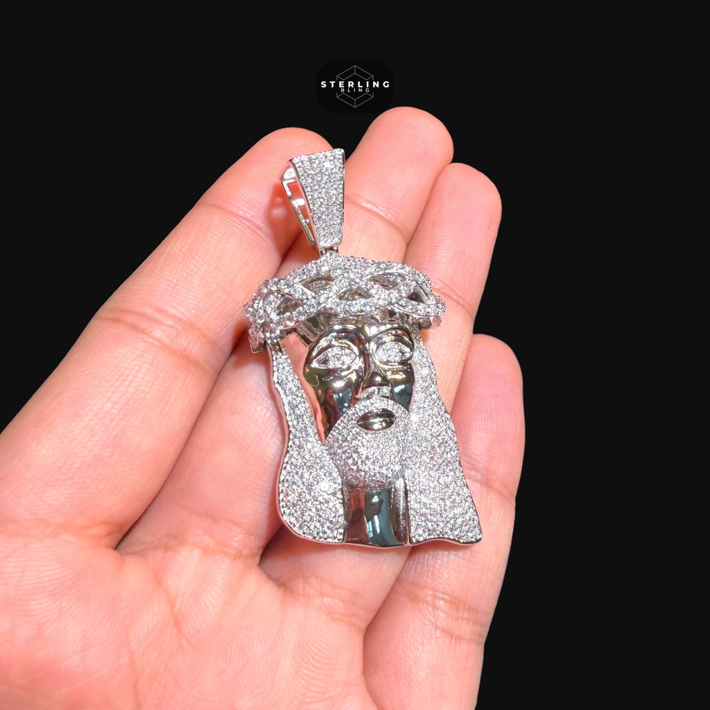 Moissanite Iced Out Jesus Pendant