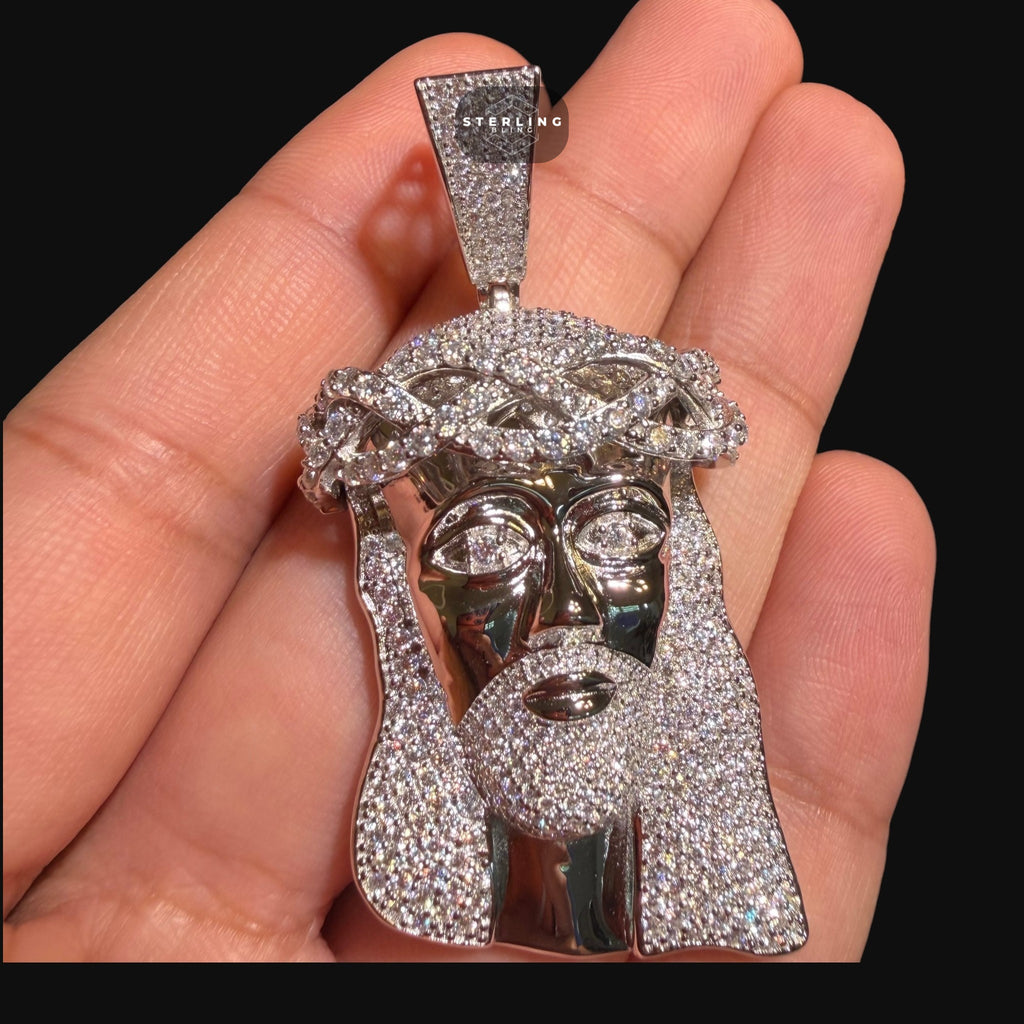 Moissanite Iced Out Jesus Pendant
