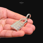 Moissanite Lock Pendant