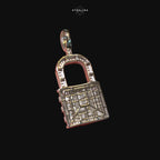 Moissanite Lock Pendant
