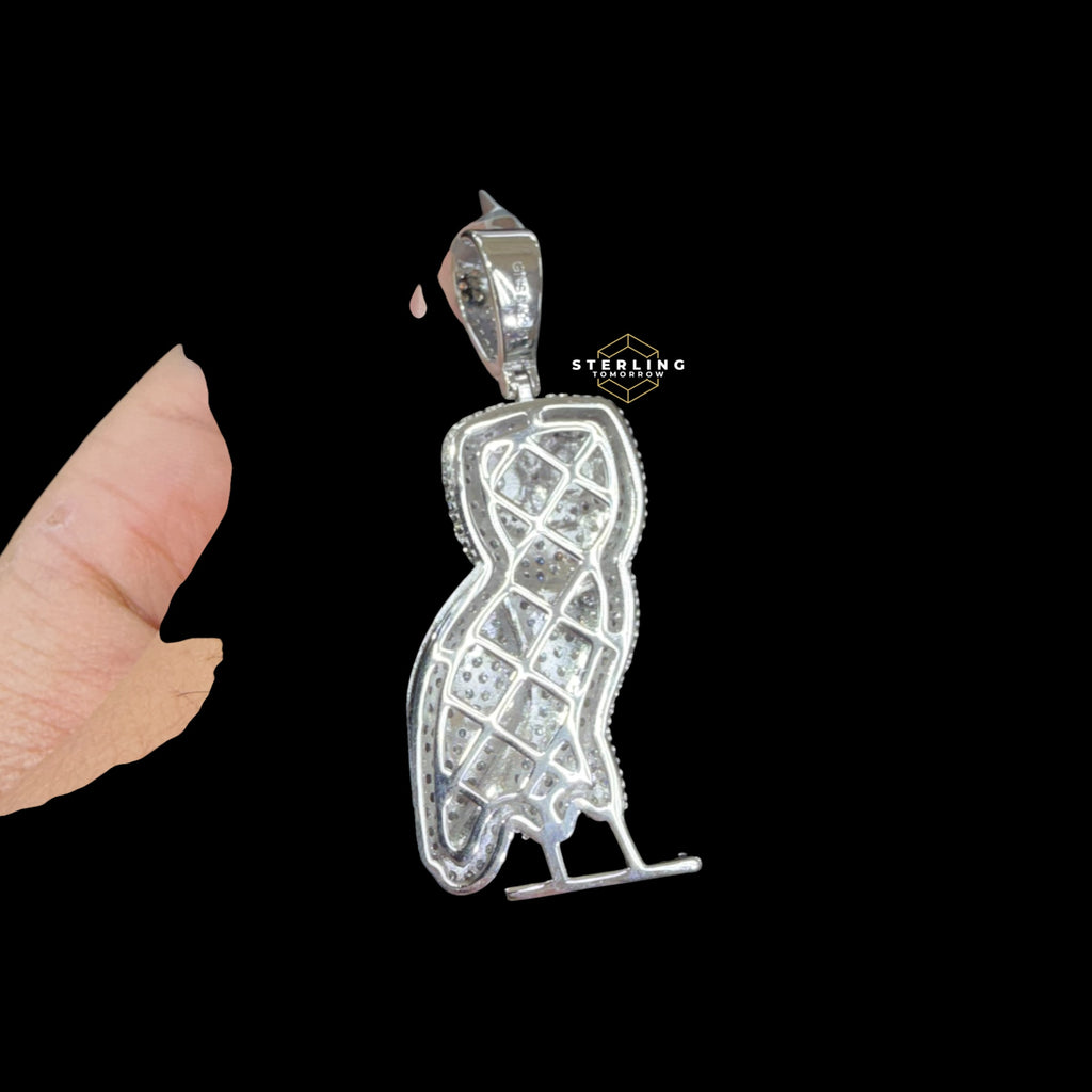Moissanite Owl Pendant