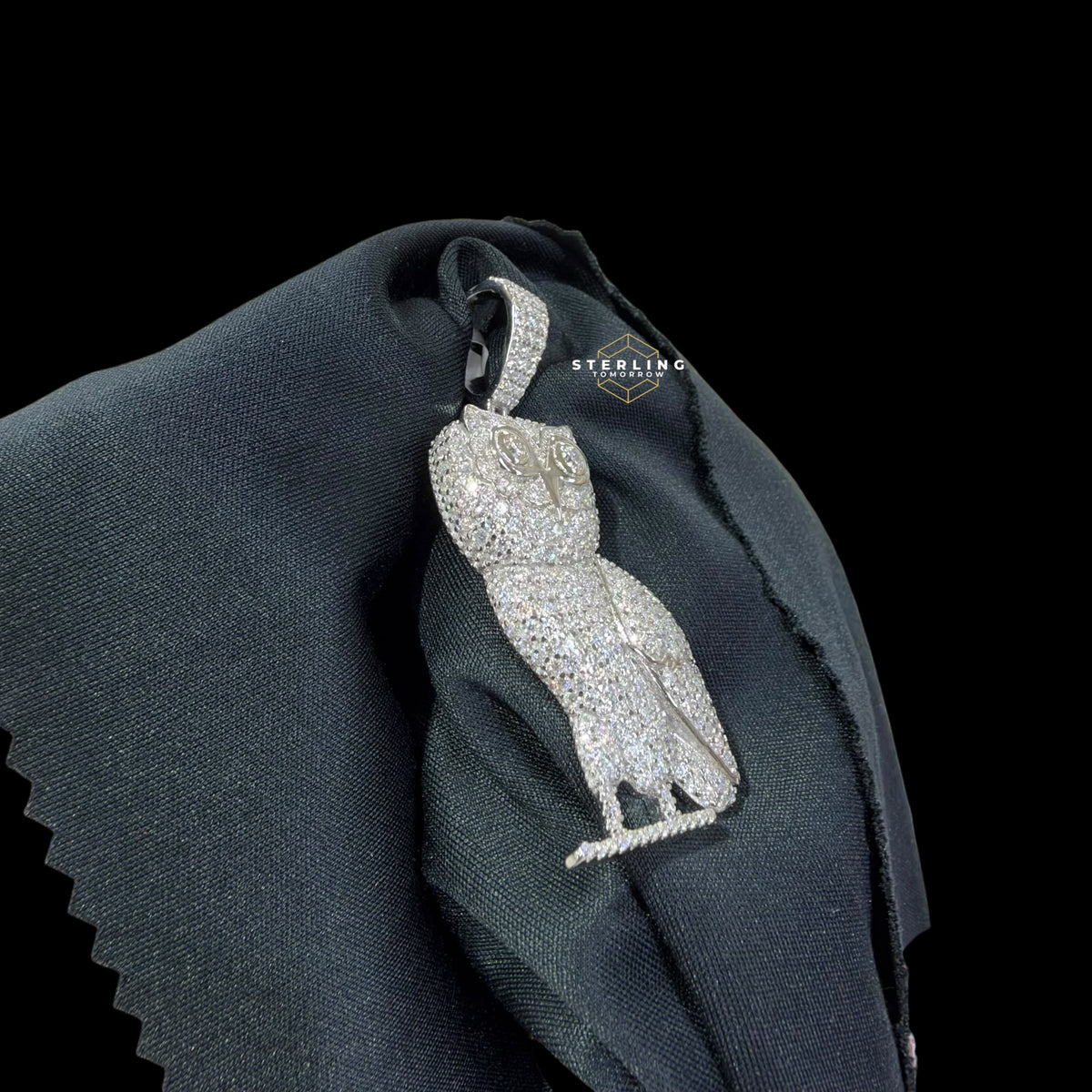 Moissanite Owl Pendant