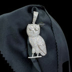 Moissanite Owl Pendant