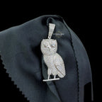 Moissanite Owl Pendant