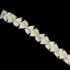 Moissanite Pear Tennis Bracelet 925 Sterling Silver Teardrop 7"