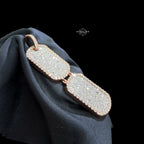 Moissanite Double Dog Tag Pendant 925 / Rose Gold