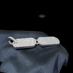 Moissanite Double Dog Tag Pendant