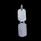 Moissanite Double Dog Tag Pendant