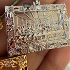 Nugget Diamond Cut Last Supper Pendant