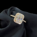 Radiant Cut 2.6 CTW Moissanite Ladies Engagement Ring 14k Gold 925 Silver