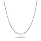 4mm Pink Iced Tennis Chain, 14K Rose Gold Finish