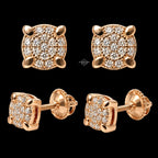 6mm Moissanite Prong Earrings 925 / Gold