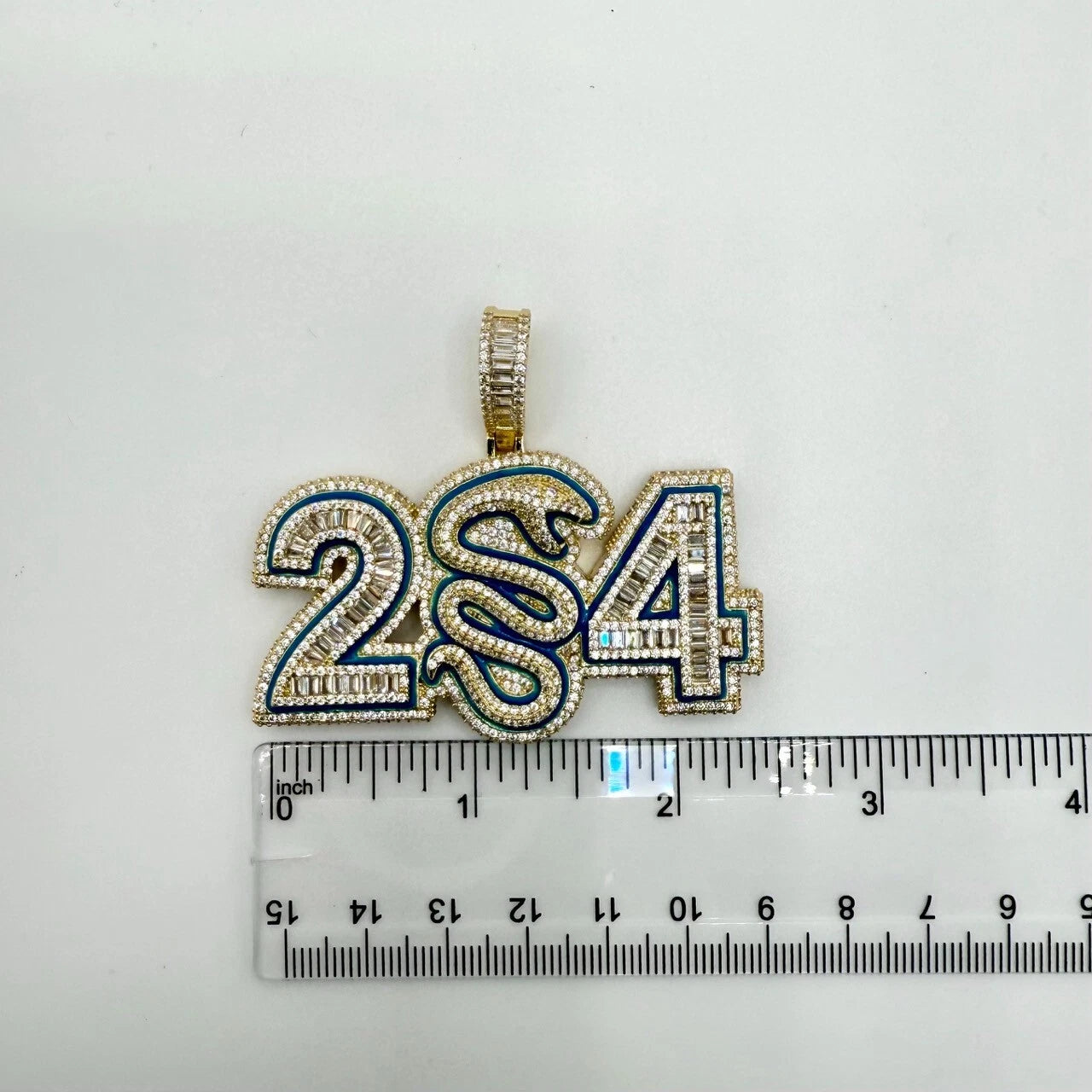 "24" Mamba Custom Baguette Bling Pendant