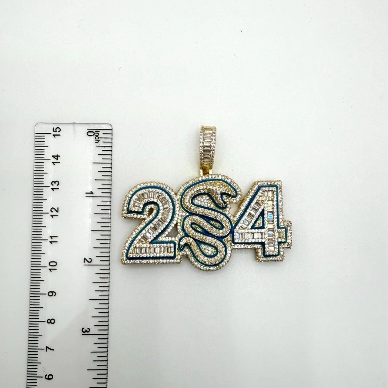 "24" Mamba Custom Baguette Bling Pendant