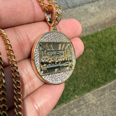 Last Supper Gold Two Tone Religious Pendant