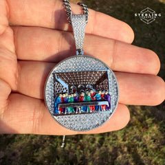 Last Supper 3D Iced Out Enamel Pendant