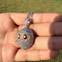 Ninja Iced Out Enamel Pendant