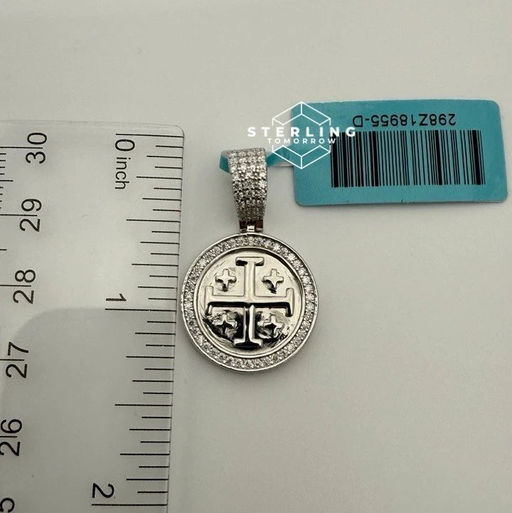San Benito Jerusalem Cross Moissanite Pendant