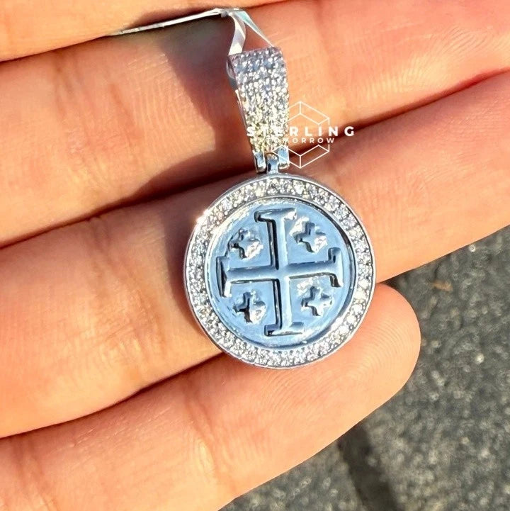 San Benito Jerusalem Cross Moissanite Pendant
