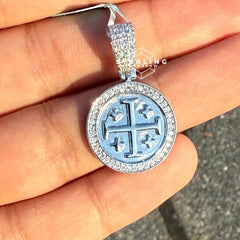 San Benito Jerusalem Cross Moissanite Pendant