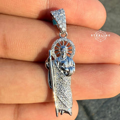 St Jude Moissanite Religious Pendant