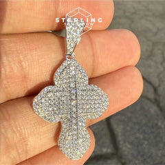 Moissanite Cross Designer Pendant