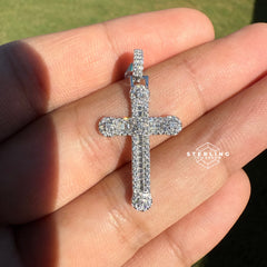 Cross Moissanite Iced Out Pendant