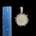 Iced Out Round Crown Thorns Pendant