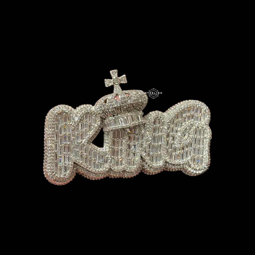 King Silver Tone Pendant